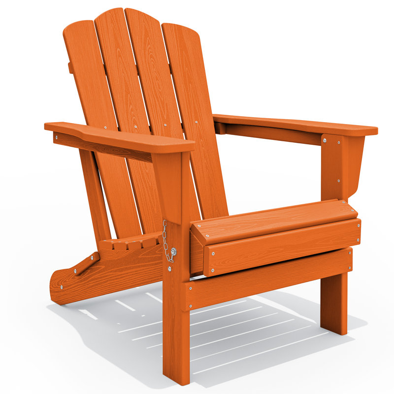 Chaise Adirondack en acier PEHD pliable, Orange