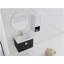 Lavabo de salle de bain mural avec cuve en céramique, armoire latérale, porte à fermeture en douceur et armoire combinée