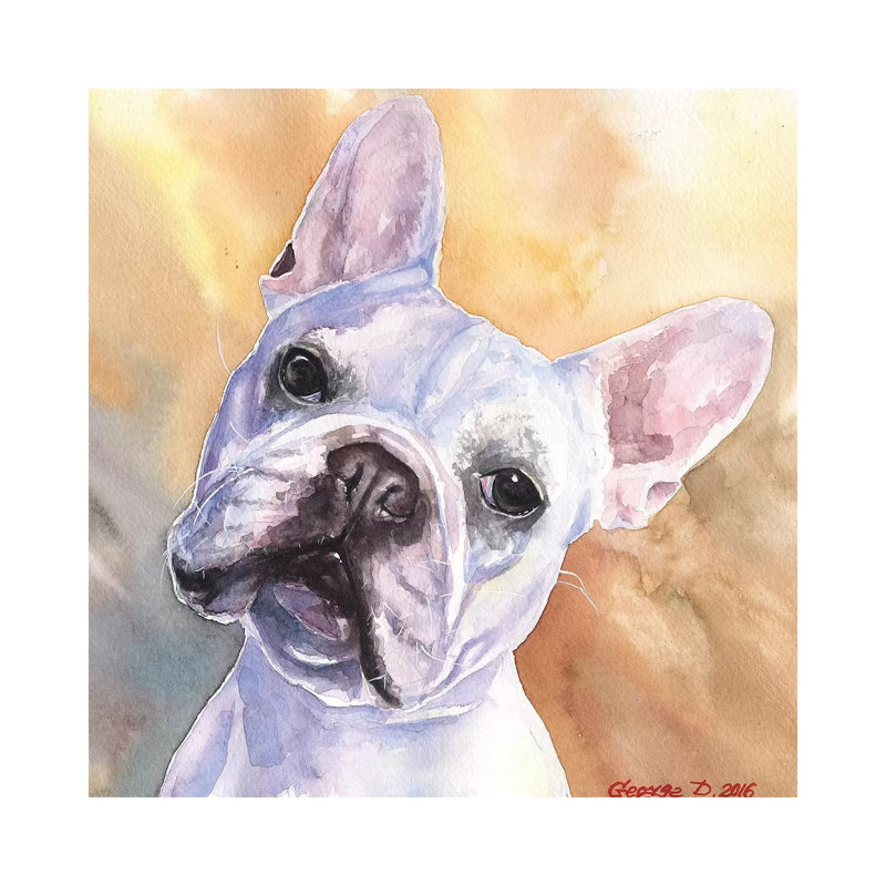 White by George Dyachenko - Wrapped Canvas Painting, 30.48 cm H x 30.48 cm W