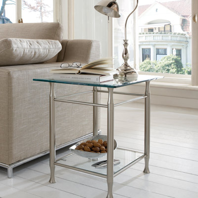 Yoko Glass Top End Table