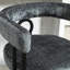Tabourets de bar gris en chenille de style moderne à dossier 1., structure en métal robuste, coussin épais et courbes apaisantes pour votre espace