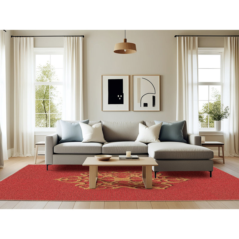 Wool Abstract Indoor Rug, Rectangle 6' x 9'