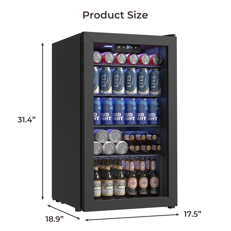 Grande armoire à café de 55 po avec réfrigérateur inclus, mini armoire de bar avec prises de courant, buffet à cannelures, noir