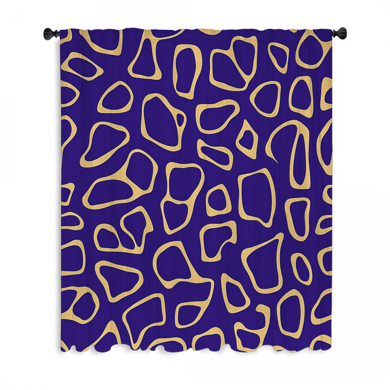 Leopard Window Curtains, Pattern Blockout & Sheer Curtains - 1 Panel, 50" W x 84" L