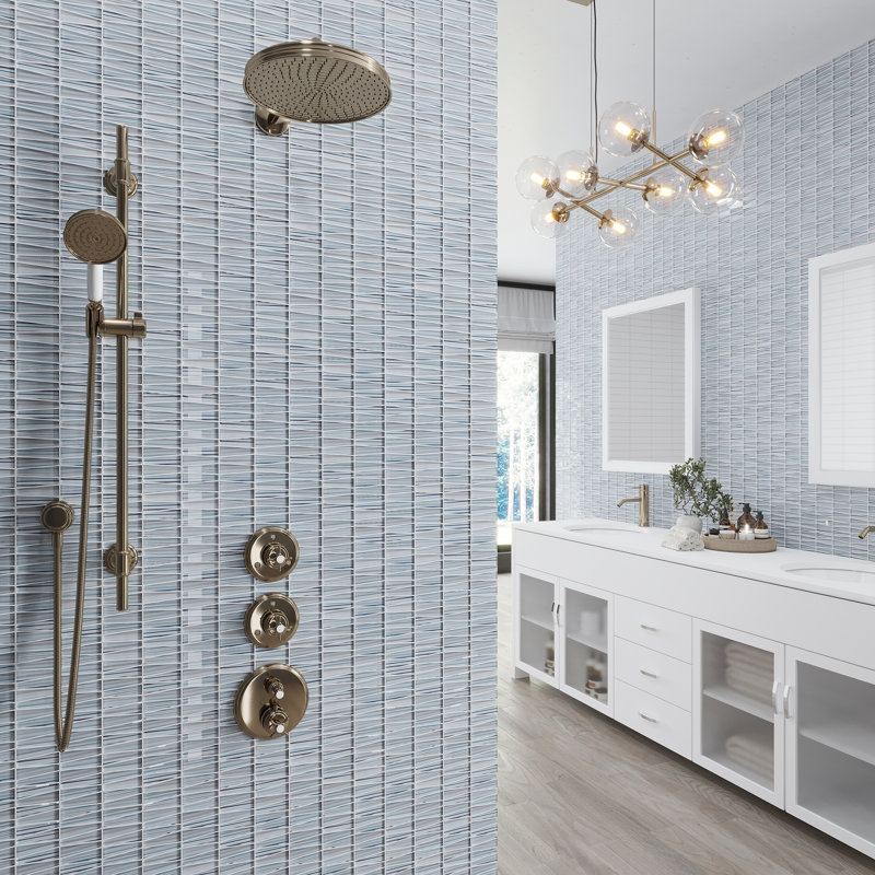 12"X12.9" Triangle Glass Mosaic Tile