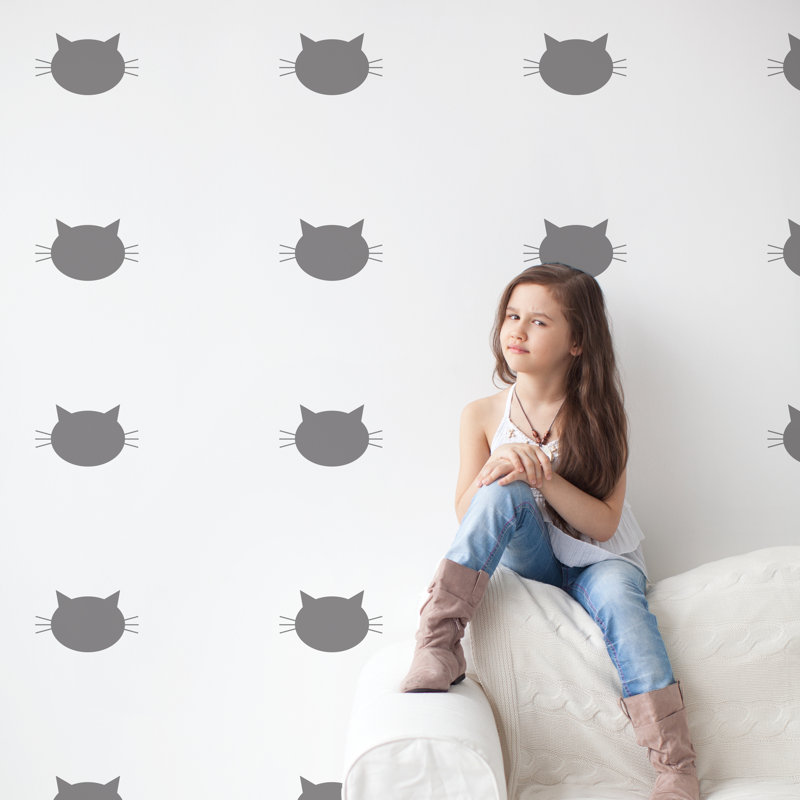 Animals Wall Decal, Dark Grey