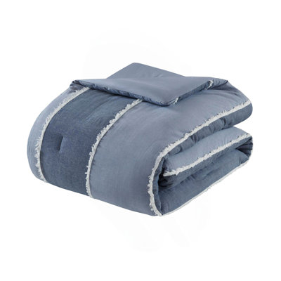 3 Pieces Striped Cotton Comforter Set
