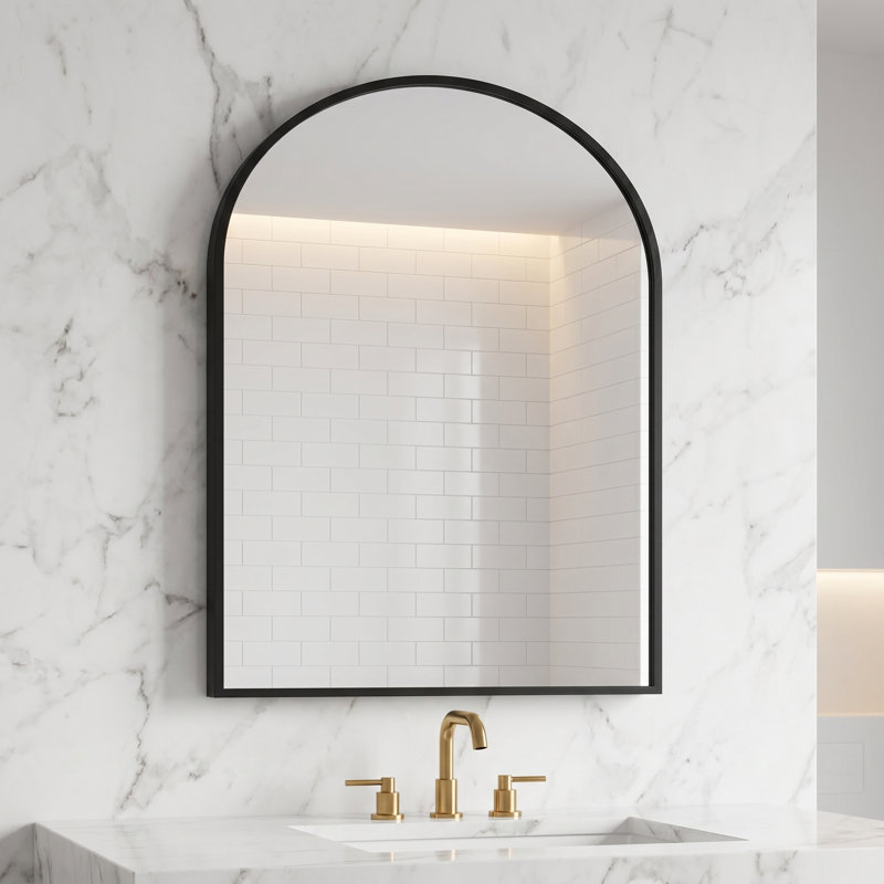 Miroir de salle de bain haute définition, Noir