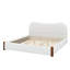 Structure de lit moderne tapissier avec pieds en bois-788046168