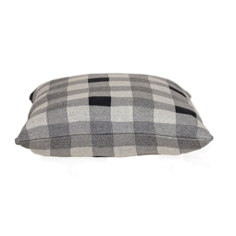 Graham Transitional Grey Throw Pillow