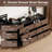 95.6'' Extendable Makeup Vanity Desk With Flip-Top Mirror And Storage Drawers Home Office Desk-525903007