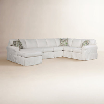 Bedford Four-Piece Chaise Slipcover Sectional by Braxton Culler