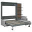 Grand lit escamotable, lit escamotable avec canapé et tablettes-825849052