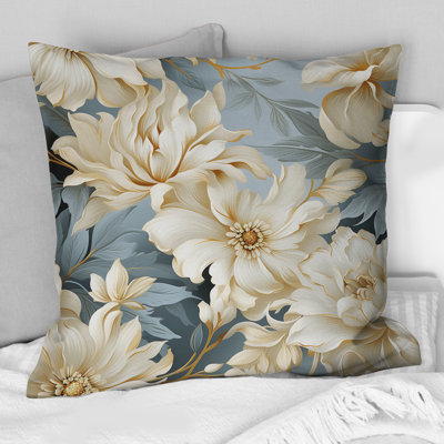 Coussin décoratif à motif floral victorien contemporain I