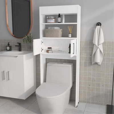 Armoire de rangement 2 portes avec tablettes ouvertes