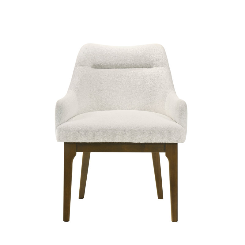 Ensemble de 2 chaises d'appoint en chenille et chêne vintage Kasha
