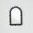 Wood Ball Framed Arched Wall Mirror-574951414-574951417