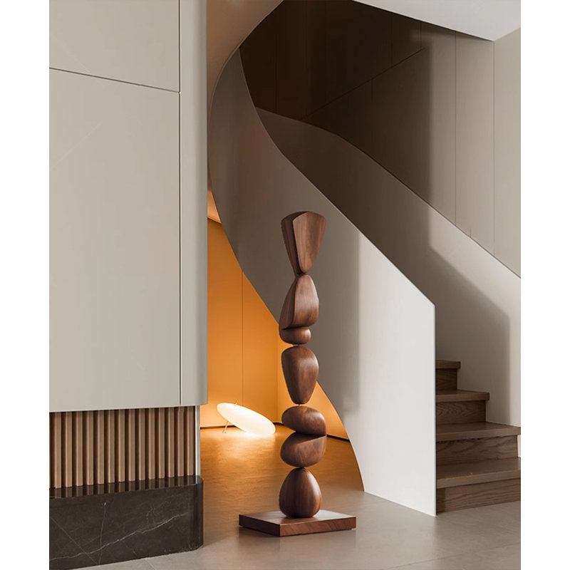 64.96" Brown Wood Decorative Objects