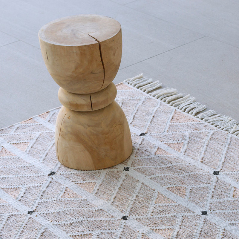 Helden Geometric Area Rug in Beige/Brown, Runner 2'7" x 13'1"