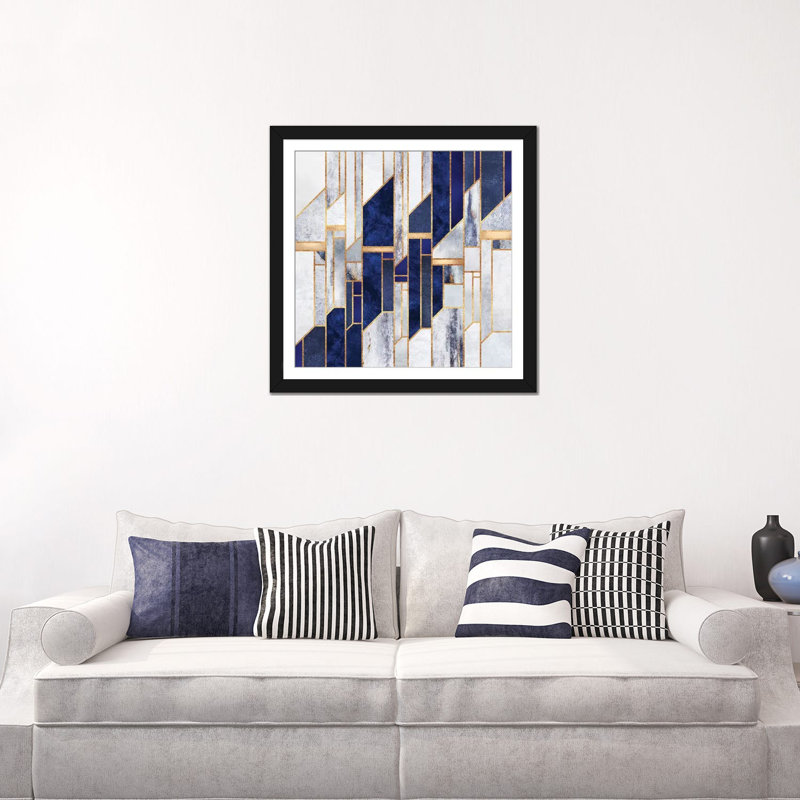 «Blue Winter Sky» par Elisabeth Fredriksson, impression sur toile tendue, H 24 po x l 24 po x P 1 po, Blanc