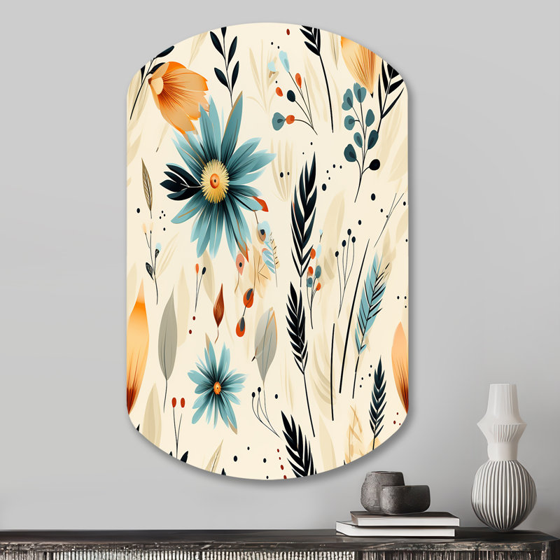 Rainer - Art mural abstrait boho irrégulier - Forme de cylindre, H 31 po x l 19 po