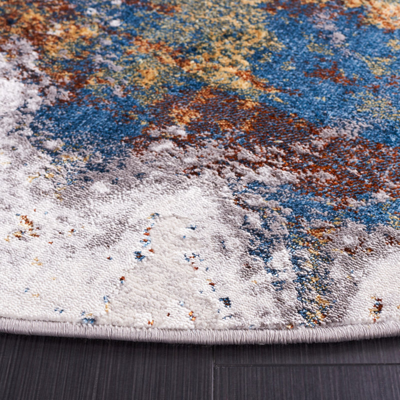 Amelia Performance Abstract Rug, Round 6'7"