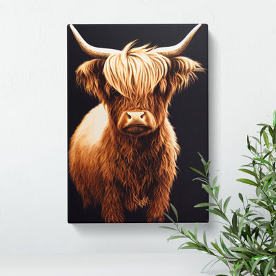 Splendid Highland Cow - Wrapped Canvas