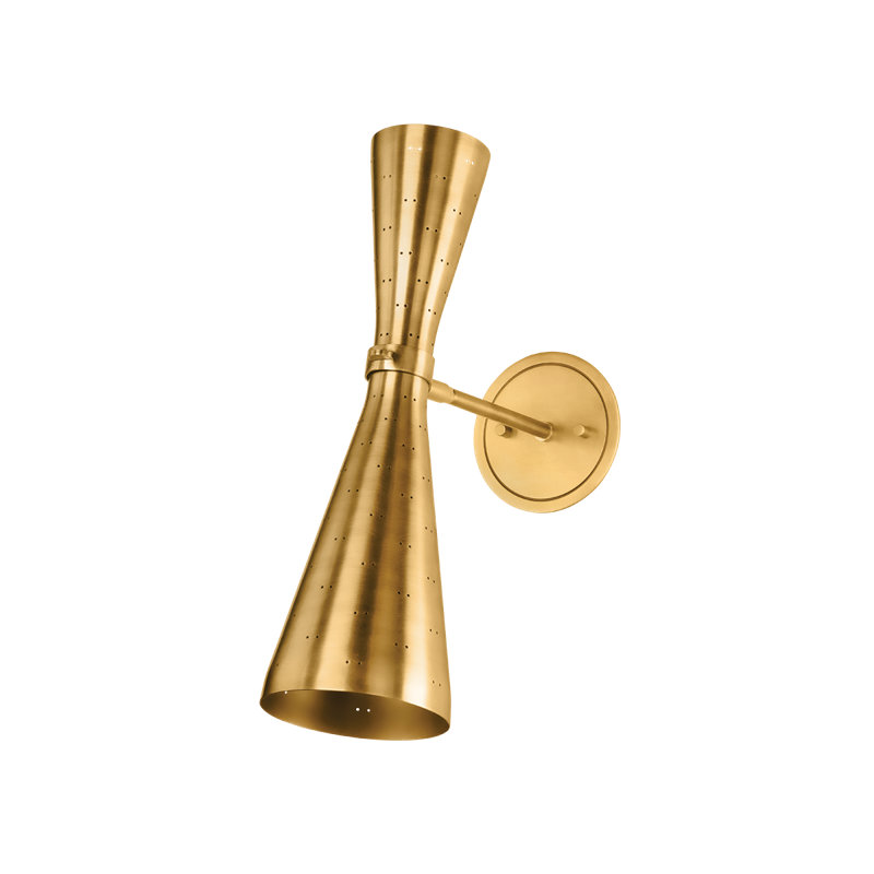 Allanton Wall Sconce in Aged Brass, Gold