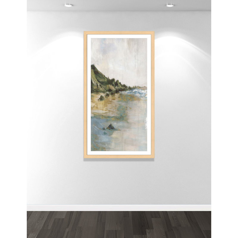 Impression «Tide’s Edge» par Casa Fine Arts, H 59 po x l 33 po x P 1,25 po, Reproduction encadrée avec passe-partout, Naturel
