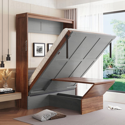 Lit escamotable avec bureau pliable Murphy - Lit mural peu encombrant pour une vie multifonctionnelle et une utilisation efficace des petits espaces