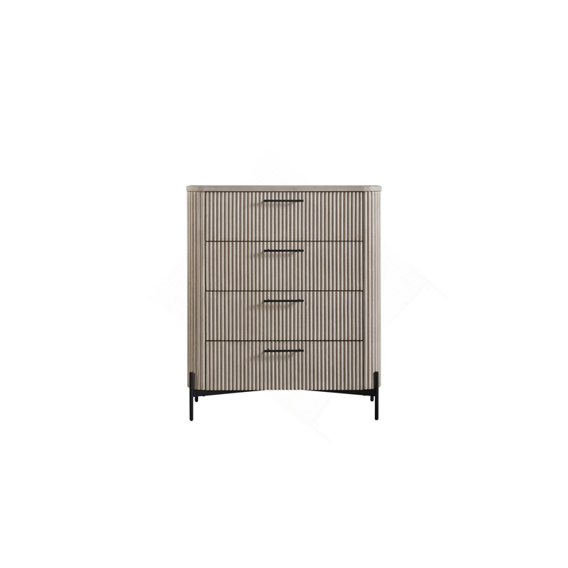 Commode 4 tiroirs Modern, Blanc