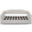 Lit de jour rembourré avec rangement inférieur, taille double, beige-1879132822