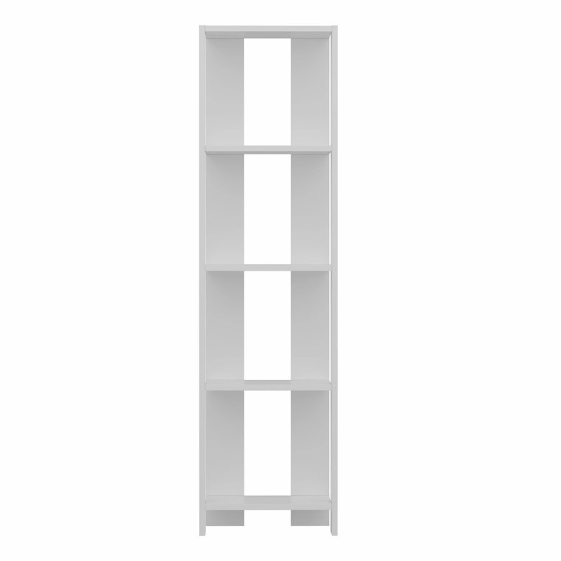 Conar Etagere Bookcase, White