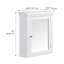 Nantwich Removable Medicine Cabinet with Mirrored Door in White