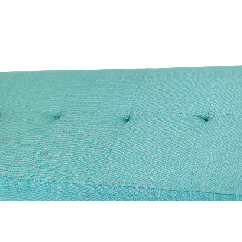 Hisle Polyester Blend Upholstered Bench, Lagoon