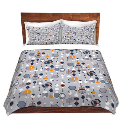 DiaNoche Duvet Cover Sets Microfiber by Nika Martinez - Mid Century Hexagons 2