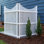 3.75ft H x 3ft W (2 Panels) No Dig Enclo Huntersville White Vinyl Privacy Screen, Outdoor Privacy Panels, Trash Can Enclosure, Air Conditioner Fence, Pool Equipment Enclosure, ZP19036