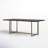 Grigg Metal Base Dining Table - Brown