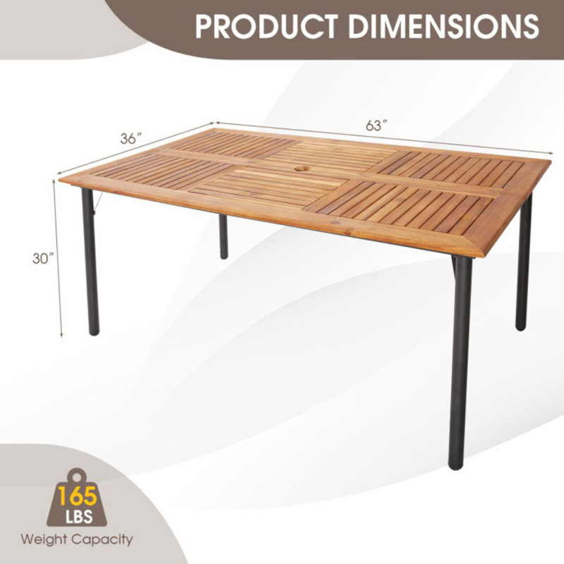 Table de salle à manger d'extérieur Arvonio