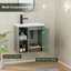 Petit meuble-lavabo mural 20 po avec lavabo, robinet et drain intégrés-2041446138