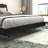 Floating Bed Frame Queen With Led Lights And Charging Station, Wood Queen Size Bed Frame With Storage Headboard, No Box Spring Needed, Easy Assembly,Black.-78885015