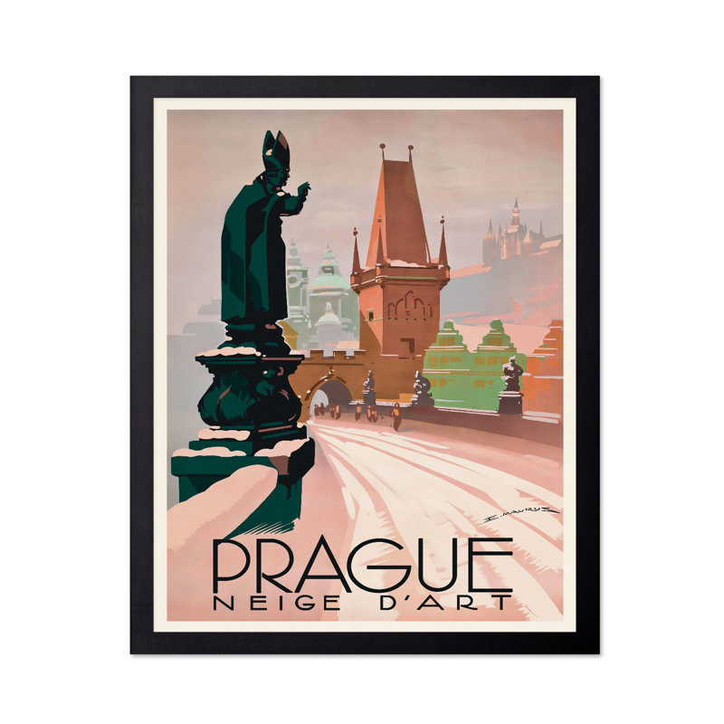 Prague, Sans cadre, Affiche, H 11 po x l 14 po