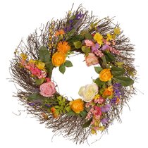Rosalind Wheeler Pastel Spring Wreath with Daisies