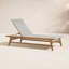 Marin Outdoor Teak Chaise Lounge-155045627
