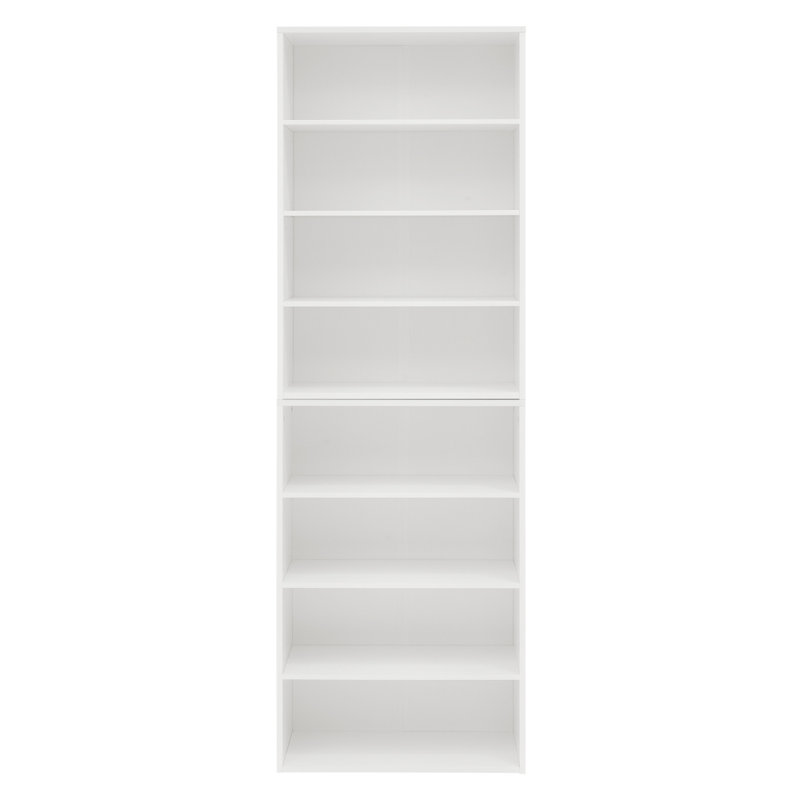 CD DVD Storage Cabinet, Bookcase, Adjustable Shelf 8-Layer Storage, Display Bookshelf, Home, Office, Multi-Functional Double-Layer Bookcase, Can Be Disassembled Into Two 4-Layer Storage Bookcases
