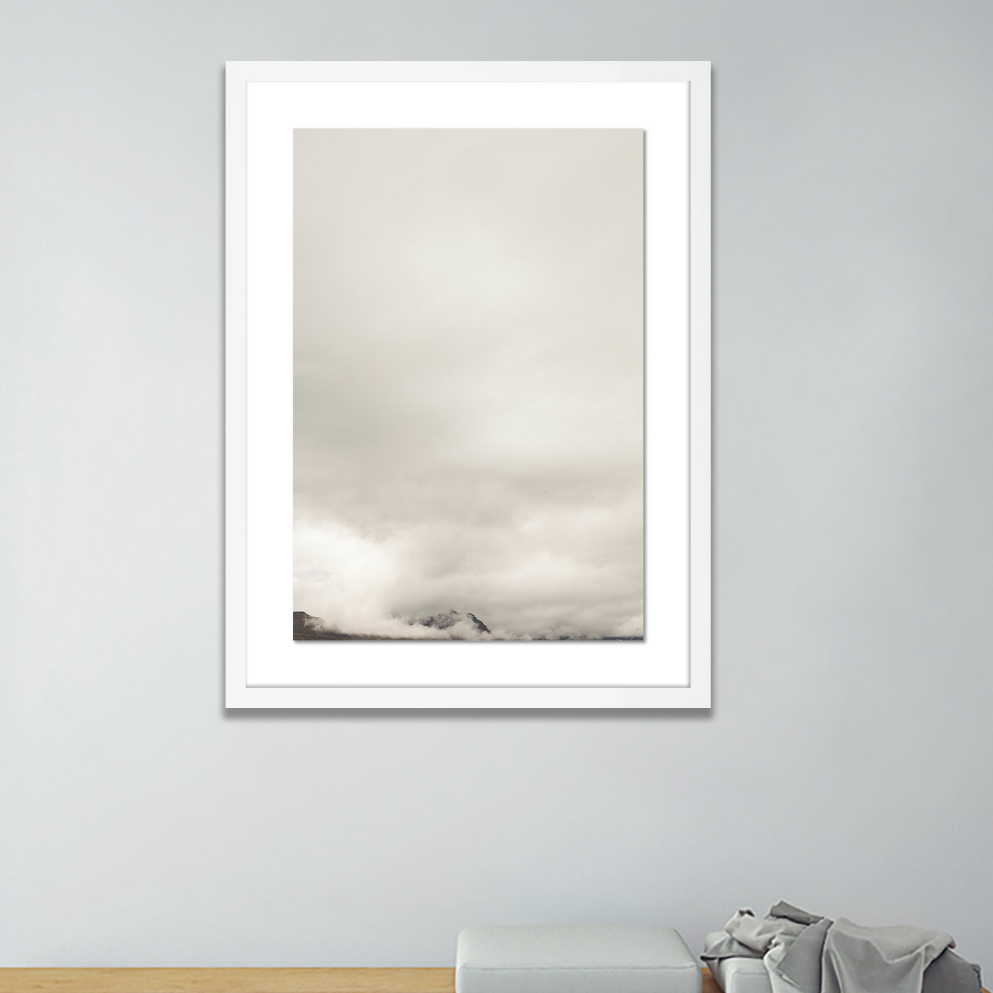 Clouds "Clouds 11" Print by Riley Ryan, White, 40" H x 29" W x 2.5" D