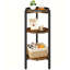 Petite table d'appoint ronde, table basse haute à 3 niveaux pour canapé, table de chevet mince, table de bout décorative circulaire pour salon, coin, chambre à coucher