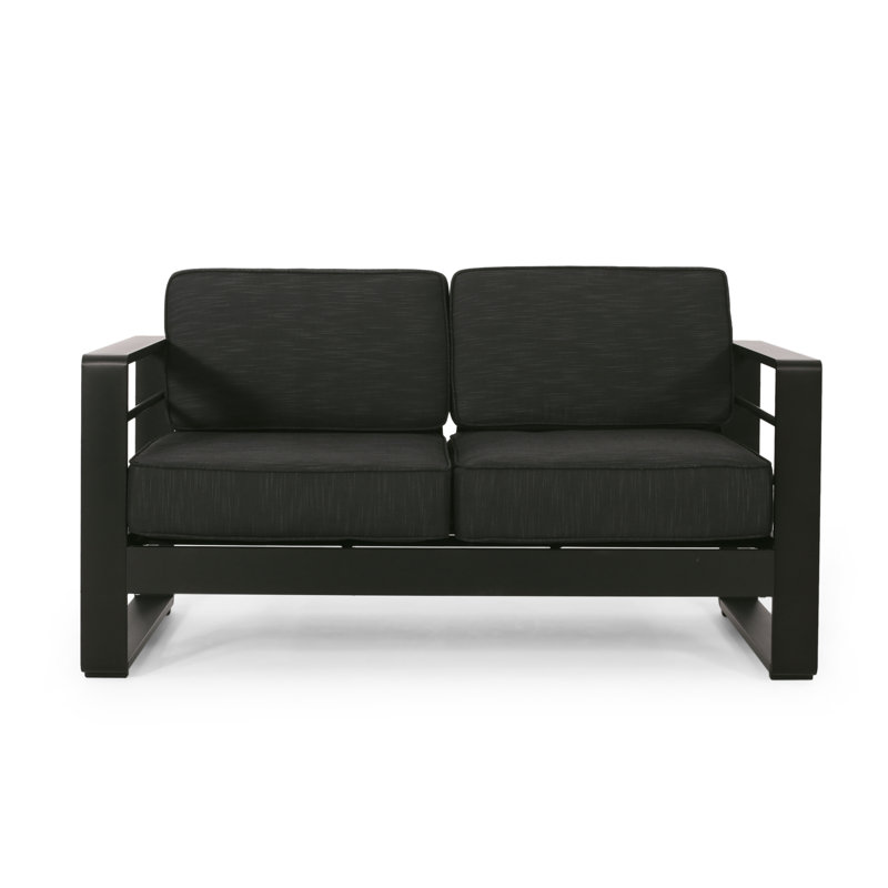 Causeuse d'extérieur réversible avec coussins de 56,75 po de largeur Lobianco, Gris