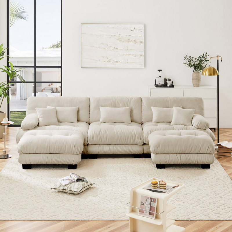 Canapé modulaire Luxury Luxury, Chenille café clair