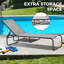 Ensemble de chaises longues d'extérieur 2 pièces avec parasol-116989345